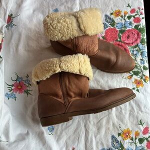 Danexx Leather Sheepskin Boots